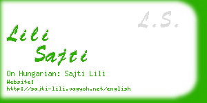 lili sajti business card